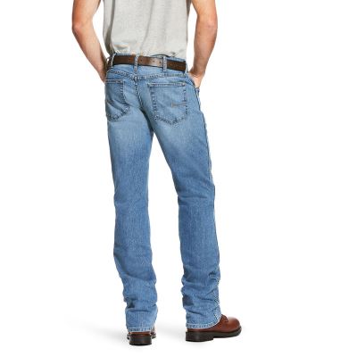 Ariat Work: Rebar M4 Low Rise DuraStretch Basic Boot Cut Pantalones Vaqueros Hombre - Azules (WPFTU8